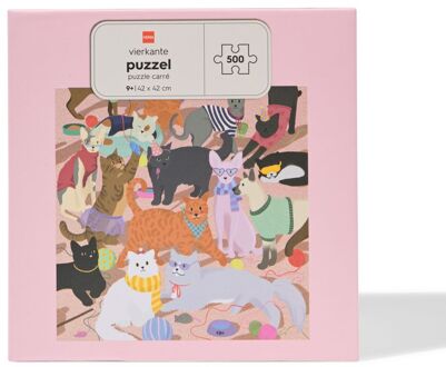 Hema Legpuzzel 13.6x10.5cm 500 stukjes katten