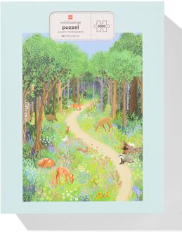 Hema Legpuzzel 70x50cm 1000 stukjes boswandeling met dieren