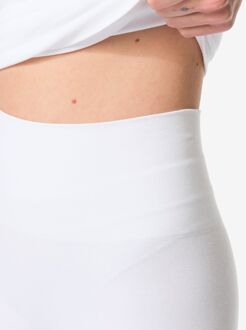 Hema Licht corrigerende biker hoge taille naadloos katoen wit (wit) - XL