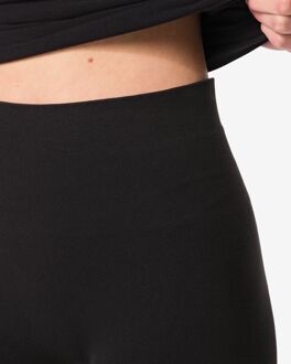 Hema Licht corrigerende biker hoge taille naadloos katoen zwart (zwart) - M