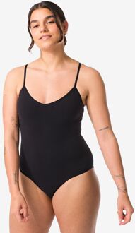 Hema Licht corrigerende damesbody naadloos katoen zwart (zwart) - XL