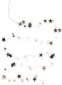 Hema Lichtsnoer 1m met 16 LED zilveren sterren voor binnen (wit)