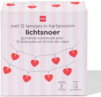 Hema Lichtsnoer 2m met 12 hartjes voor binnen liefde