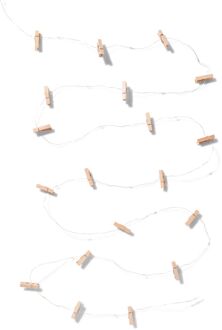 Hema Lichtsnoer 3.25m met 20 lampjes en 19 clipjes glitter