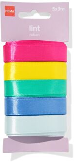 Hema Lint 3m satijn confetti - 5 stuks