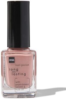 Hema Long lasting nagellak 002 cool coffee (lichtbruin)