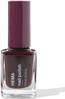 Hema Long lasting nagellak 222 nightwatch (donkerbruin)