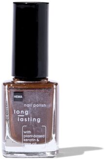 Hema Long lasting nagellak 295 chocolate mousse (donkerbruin)