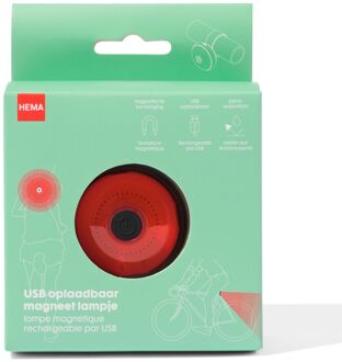 Hema Magneetlampje USB Oplaadbaar Rood