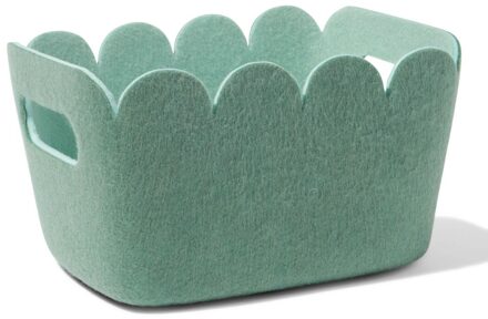 Hema Mand 20x12cm vilt donkergroen