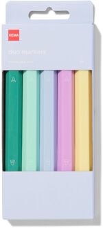 Hema Markeerstiften met 2 punten - 5 stuks