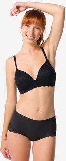 Hema Medium corrigerende slip met kant second skin zwart (zwart) - L