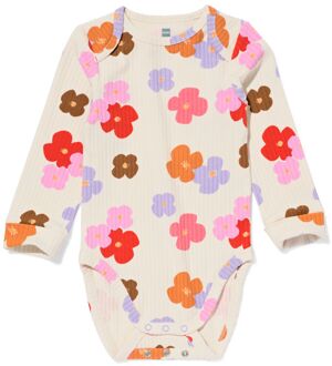 Hema Meegroeiromper ecovero™ bloemen gebroken wit (gebroken wit) - 98/104