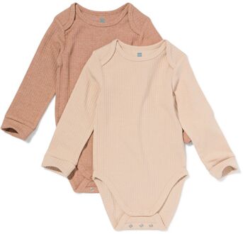 Hema Meegroeirompers ecovero™ - 2 stuks beige (beige) - 62/68
