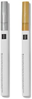 Hema Merkstift goud/zilver - 2 stuks