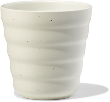 Hema Mok 300ml aardewerk ribbel spikkels grijs (grijs)
