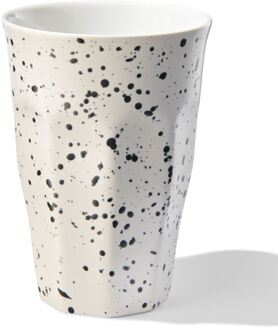 Hema Mok 330ml Mirabeau aardewerk wit spetters (wit)