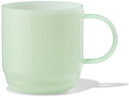 Hema Mok 400ml opaque borosilicaatglas stapelbaar oor (groen)