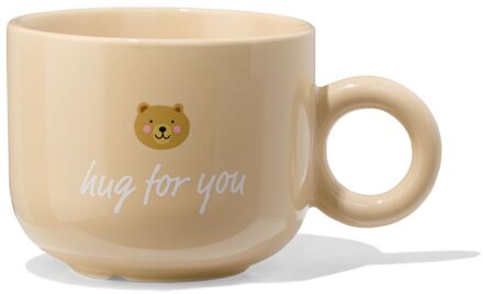 Hema Mok 480ml teddybeer 'hug for you' beige