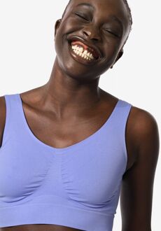 Hema Naadloze top zonder beugel blauw (blauw) - S