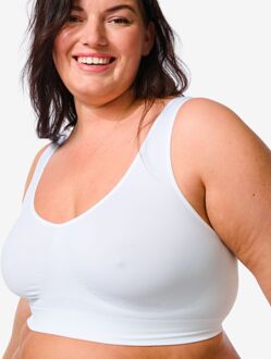 Hema Naadloze top zonder beugel wit (wit) - XL