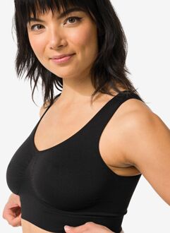 Hema Naadloze top zonder beugel zwart (zwart) - XL