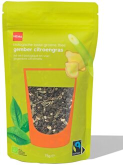 Hema Navulling bio groene thee gember-citroengras 75gr