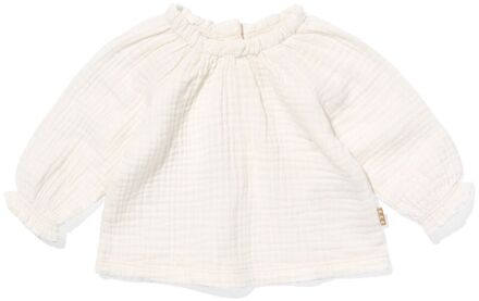 Hema Newborn Baby Shirt Mousseline Gebroken Wit (gebroken wit) - 68