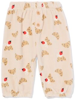 Hema Newborn babybroek comfy fit velours ecru (ecru) - 50