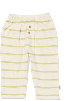 Hema Newborn broek comfy fit jersey strepen ecru (ecru) - 80