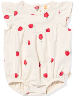 Hema Newborn Jumpsuit Aardbeien Gebroken Wit (gebroken wit) - 50