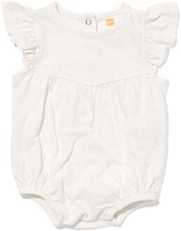 Hema Newborn Jumpsuit Broderie Gebroken Wit (gebroken wit) - 50
