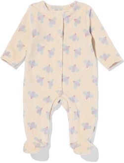 Hema Newborn jumpsuit rib vogels ecru (ecru) - 62