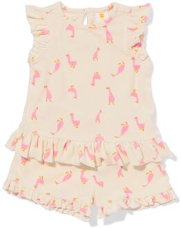 Hema Newborn kledingset badstof eenden ecru (ecru) - 62