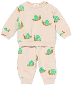 Hema Newborn kledingset comfy fit jersey dieren ecru (ecru) - 62