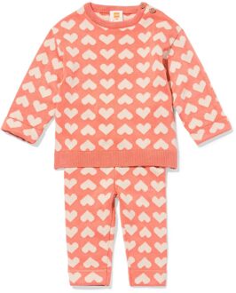 Hema Newborn kledingset hartjes roze (roze) - 68