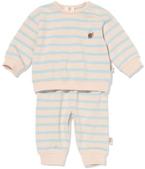 Hema Newborn kledingset strepen ecru (ecru) - 50