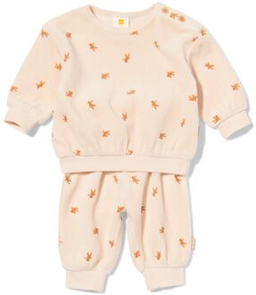Hema Newborn kledingset velours beren ecru (ecru) - 74
