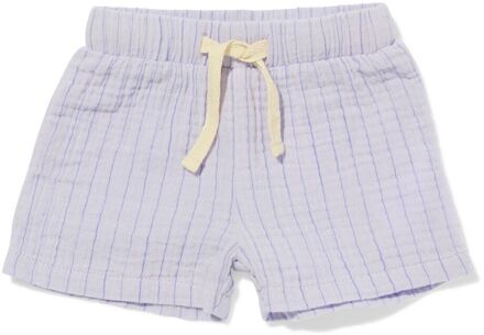 Hema Newborn korte broek mousseline strepen paars (paars) - 80