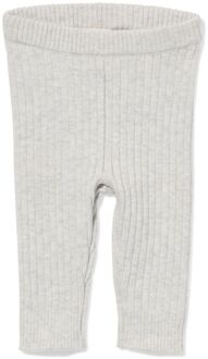 Hema Newborn legging rib grijsmelange (grijsmelange) - 74