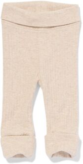 Hema Newborn meegroei legging bamboe rib zand (zand) - 50/56
