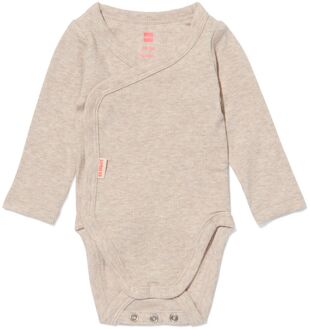 Hema Newborn meegroei overslagromper bamboe rib zand (zand) - 44