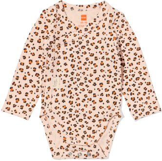 Hema Newborn meegroei overslagromper rib dieren zalmroze (zalmroze) - 50/56