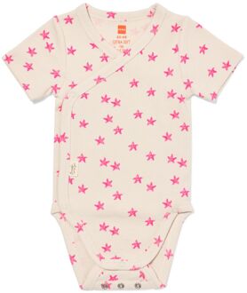 Hema Newborn meegroei overslagromper rib ecru (ecru) - 50/56