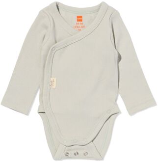 Hema Newborn meegroei overslagromper rib lichtgroen (lichtgroen)