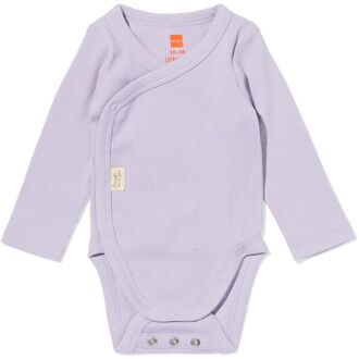 Hema Newborn meegroei overslagromper rib lichtpaars (lichtpaars) - 50/56