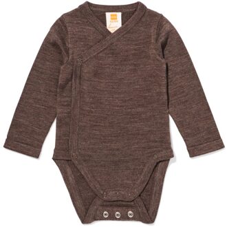 Hema Newborn overslagromper merinowol bruin (bruin) - 62/68