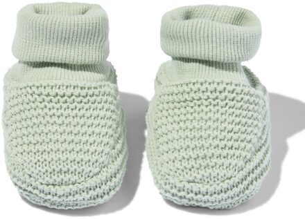 Hema Newborn sloffen gebreid groen (groen) - 4-9 m