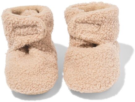 Hema Newborn sloffen teddy beige (beige) - 0-4 m