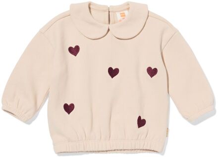 Hema Newborn sweater hartjes ecru (ecru) - 80